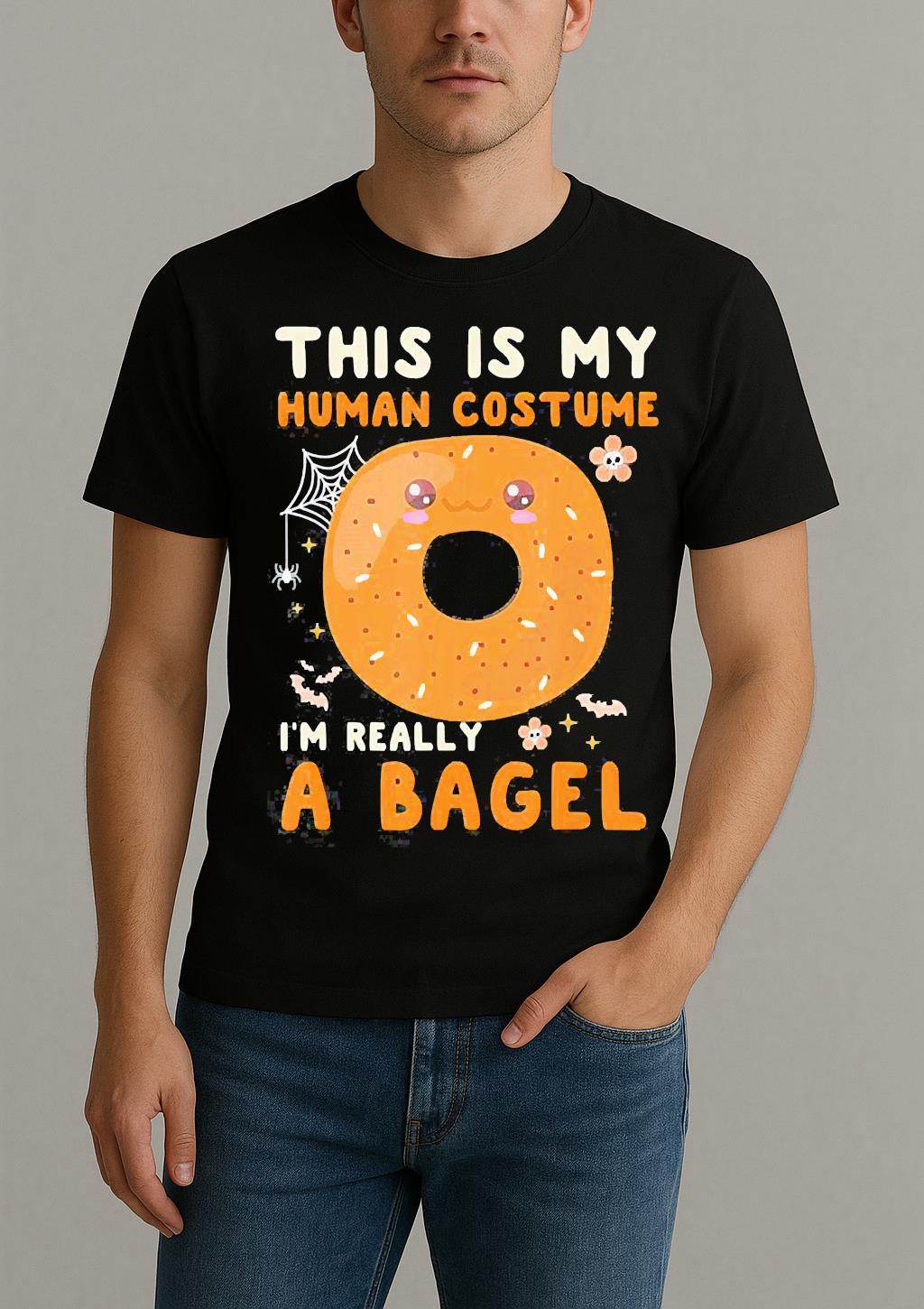This Is My Human Costume I’m Really A Bagel Halloween Shirt by Bino Shirt – Custom Graphic T-Shirt