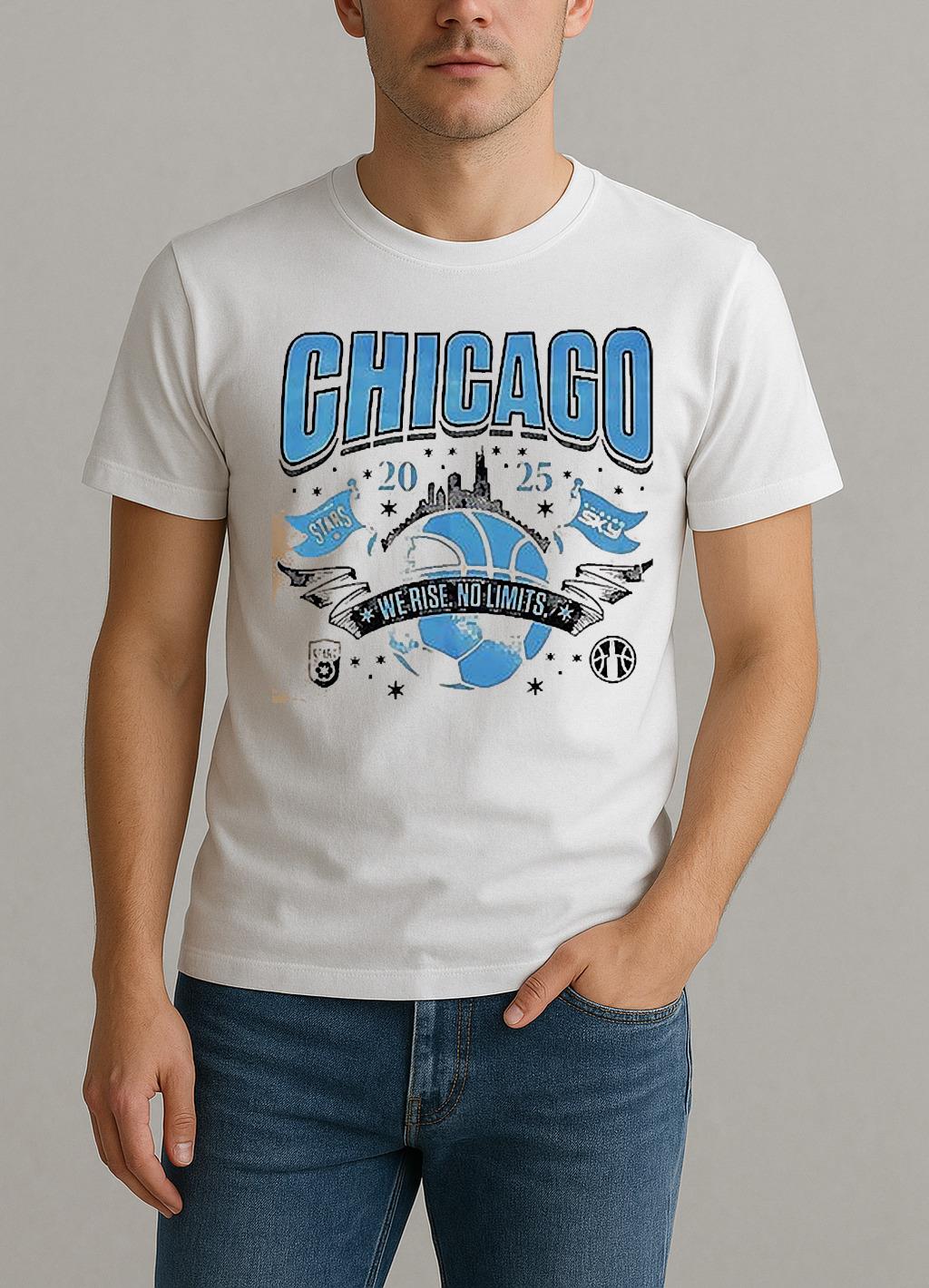 Chicago Sky X Stars 2025 We Rise No Limits Shirt by Bino Shirt – Custom Graphic T-Shirt