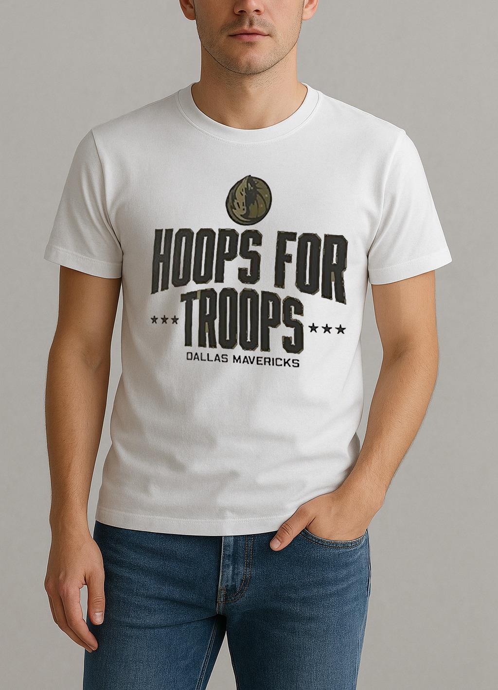 Dallas Mavericks Hoops For Troops Shirt by Bino Shirt – Custom Graphic T-Shirt