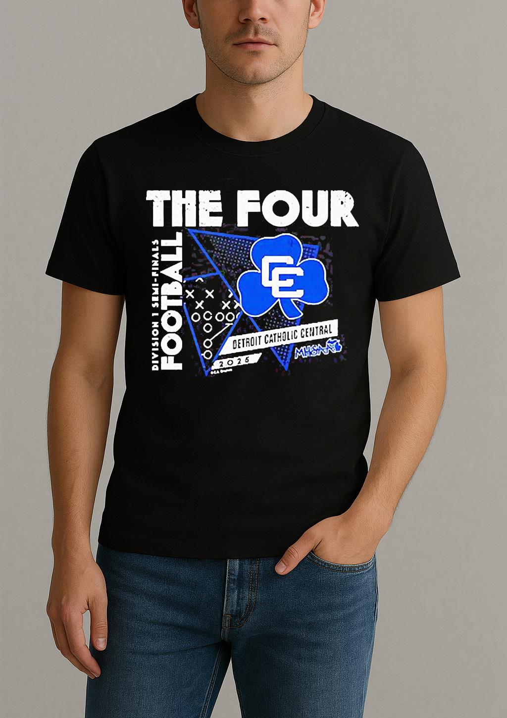 Detroit Catholic Central The Four 2025 Mhsaa Football D1 Finals Shirt by Bino Shirt – Custom Graphic T-Shirt
