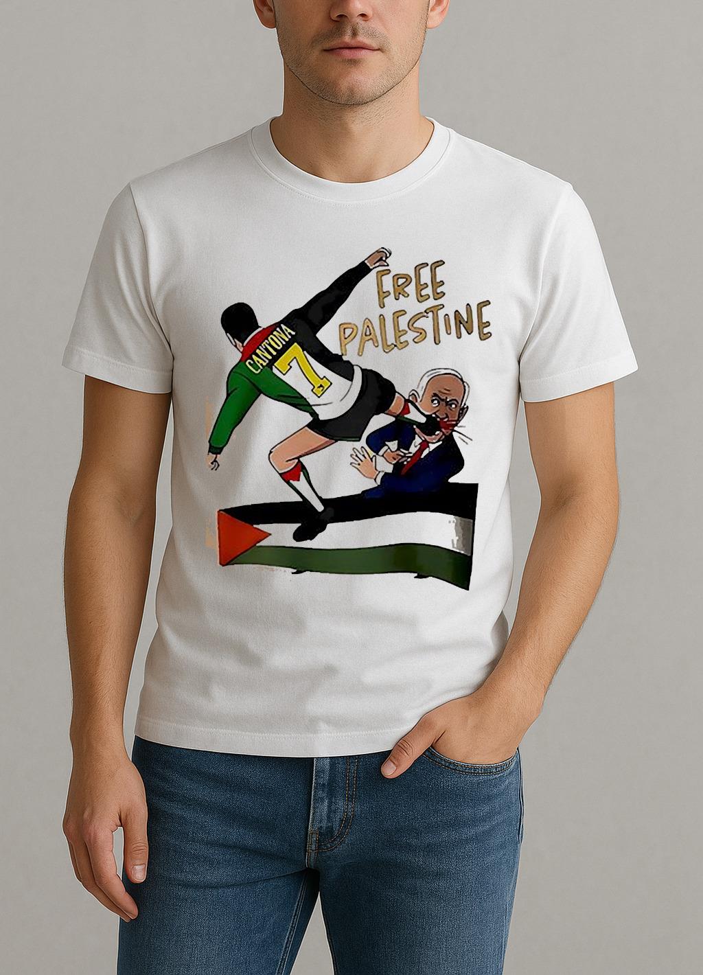 Eric Cantona Free Palestine Shirt by Bino Shirt – Custom Graphic T-Shirt