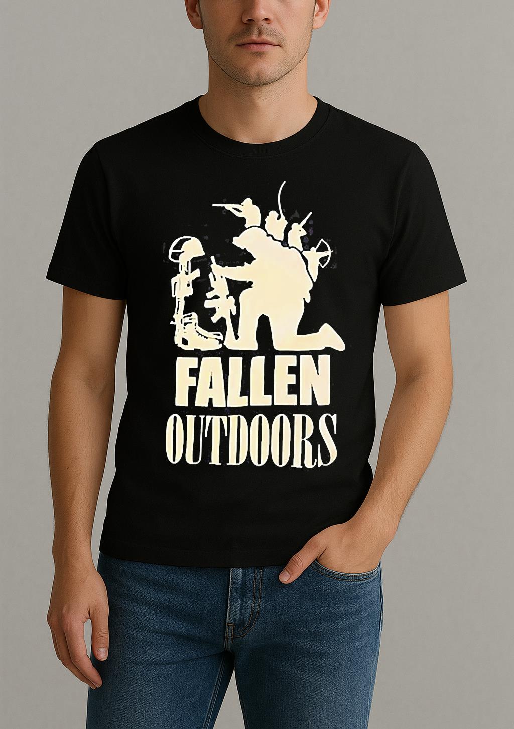 Fallen Outdoors Soldier Shirt by Bino Shirt – Custom Graphic T-Shirt