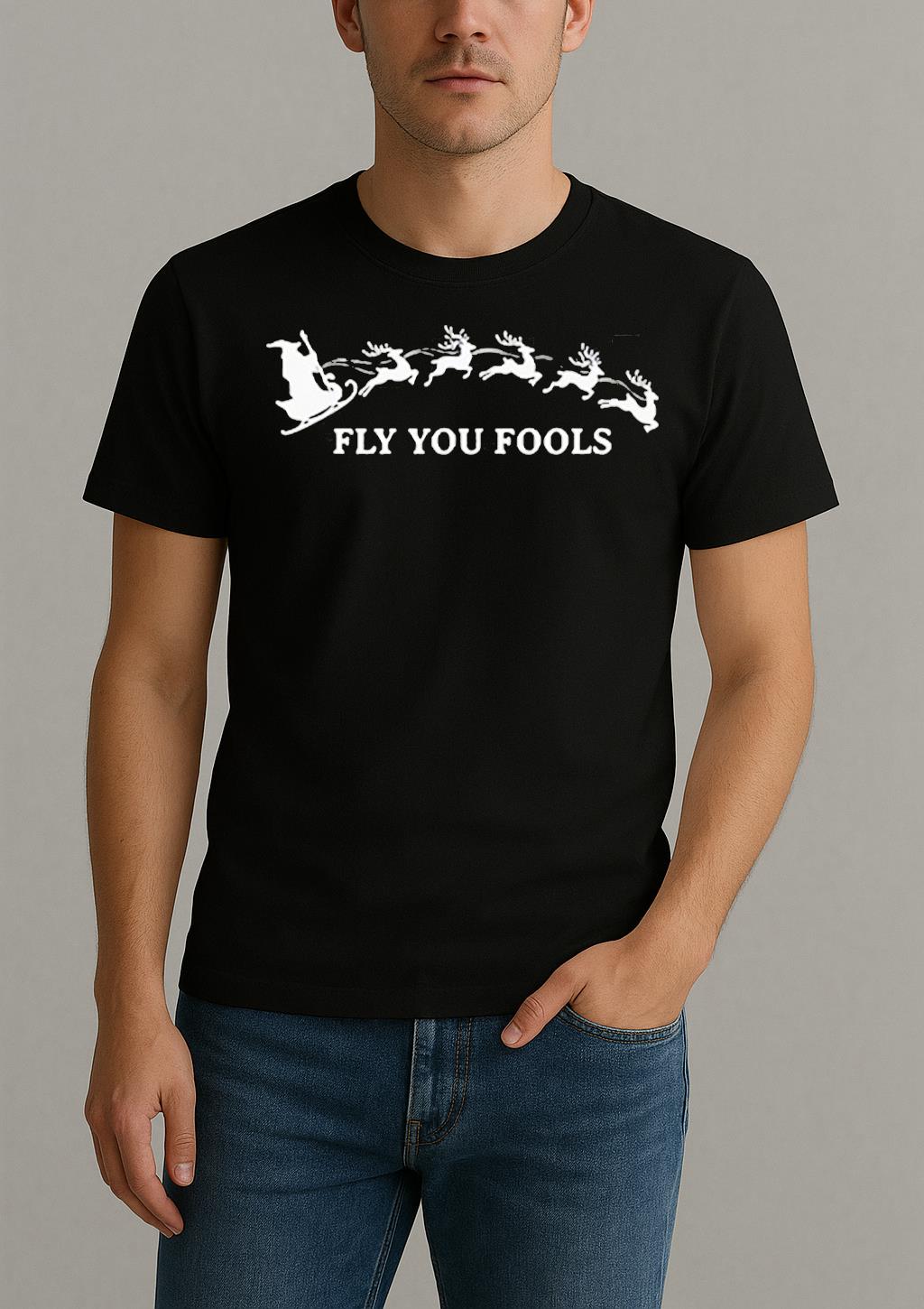 Fly You Fools Funny Christmas Lotr Shirt by Bino Shirt – Custom Graphic T-Shirt