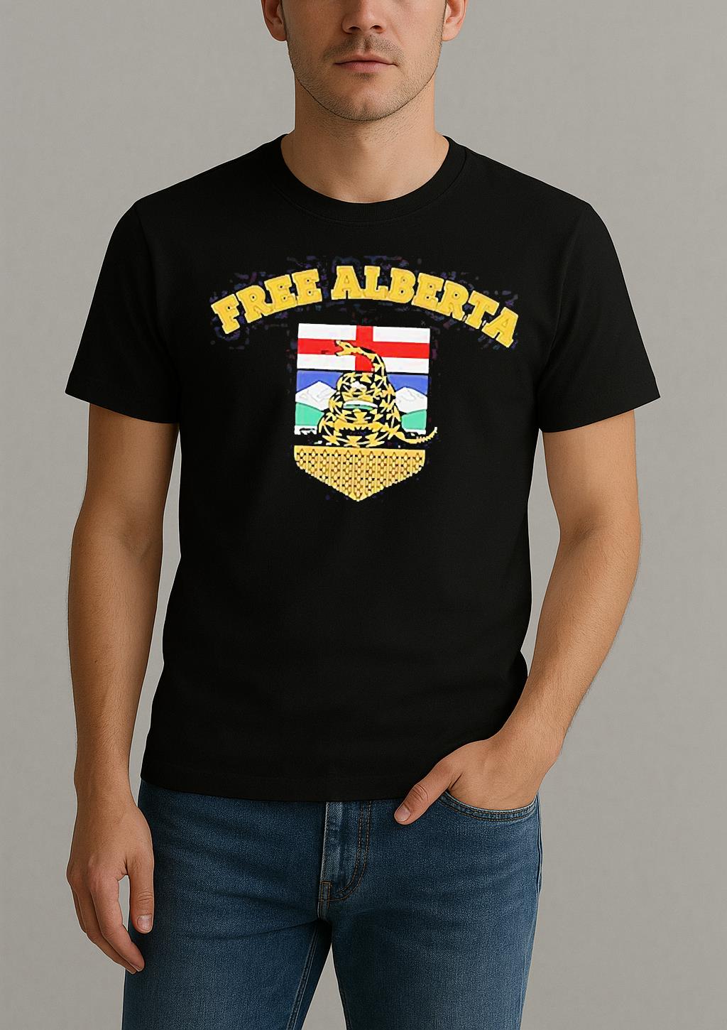 Free Alberta Rattlesnake Logo Shirt by Bino Shirt – Custom Graphic T-Shirt