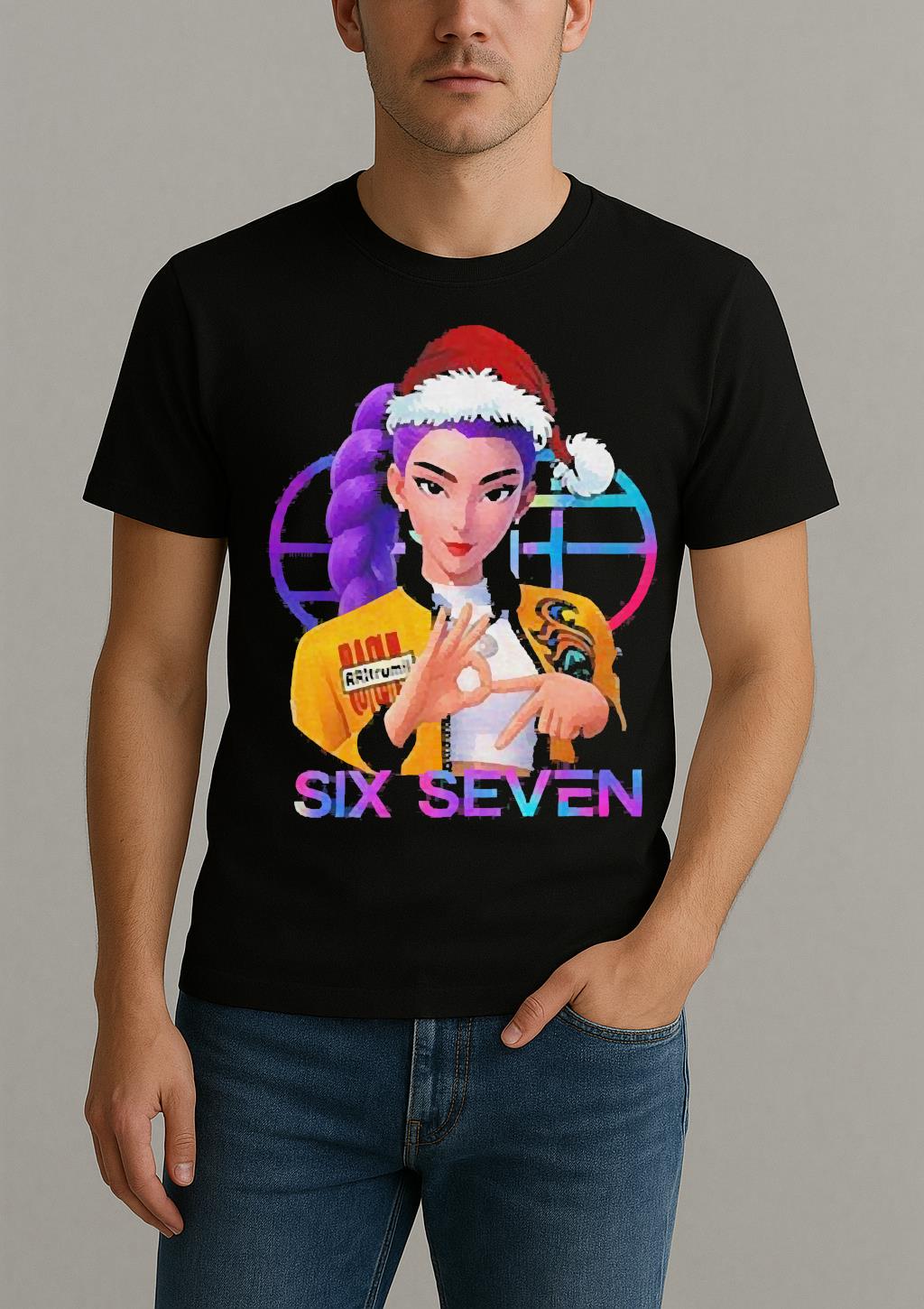 Huntrix K Pop Demon Hunters 6 7 Meme Funny Christmas Shirt by Bino Shirt – Custom Graphic T-Shirt