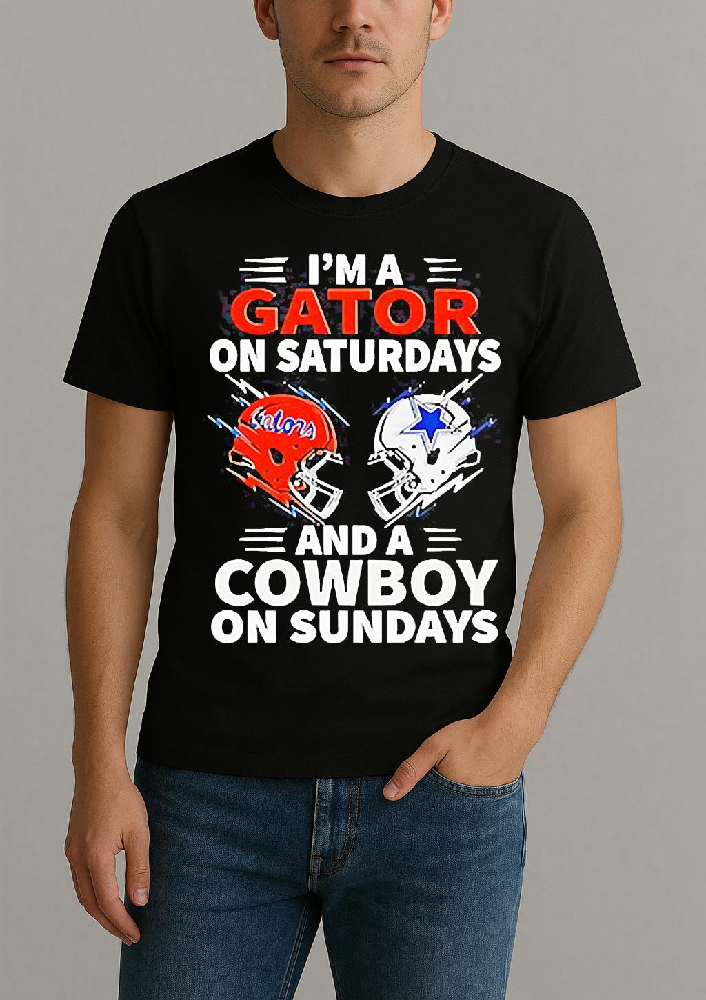 Im A Gators On Saturdays And A Cowboy On Sundays Shirt by Bino Shirt – Custom Graphic T-Shirt