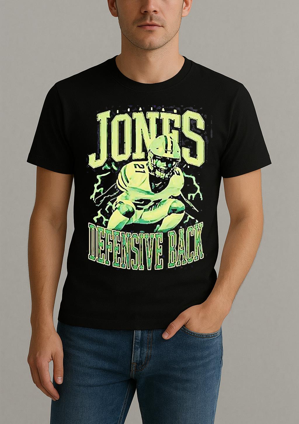 Isaiah Jones Defensive Back Vintage Shirt by Bino Shirt – Custom Graphic T-Shirt