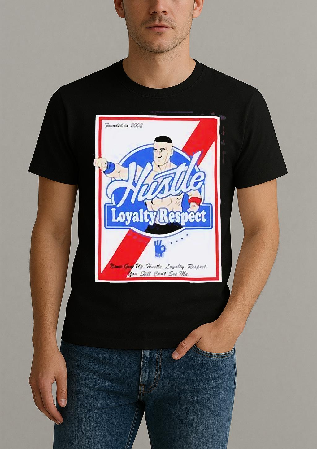 John Cena Wwe Hustle Loyalty Respect Founded In 2002 T Shirt by Bino Shirt – Custom Graphic T-Shirt