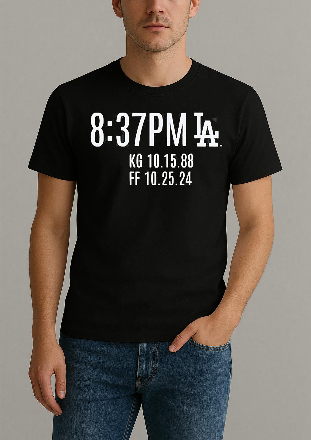 Kirk Gibson Freddie Freeman Walk Off Home Run 8 37Pm Los Angeles Dodgers T Shirt by Bino Shirt – Custom Graphic T-Shirt