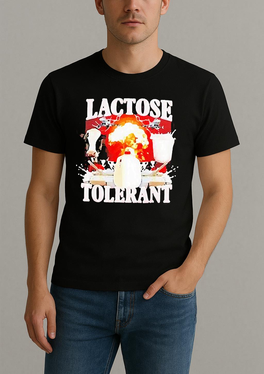 Lactose Tolerant Milk War Shirt by Bino Shirt – Custom Graphic T-Shirt