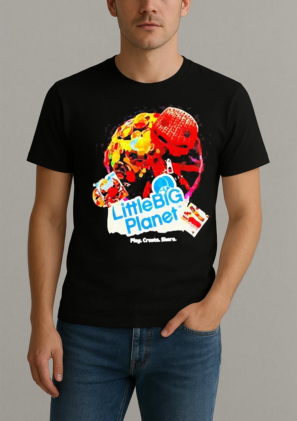 Littlebigplanet Video Game Series Vintage Graphic T Shirt by Bino Shirt – Custom Graphic T-Shirt