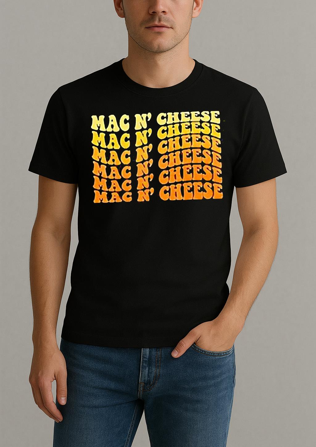 Mac N Cheese T Shirt by Bino Shirt – Custom Graphic T-Shirt