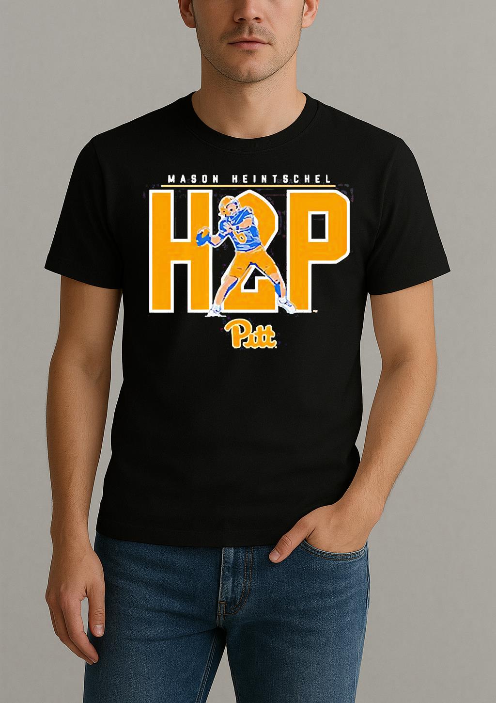 Mason Heintschel Pittsburgh Panthers H2p Cartoon Shirt by Bino Shirt – Custom Graphic T-Shirt