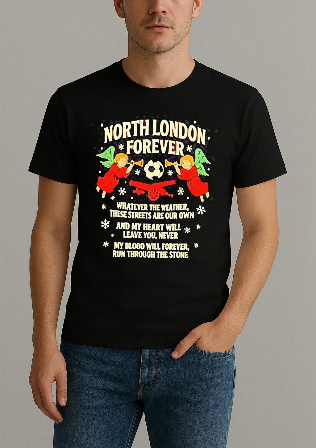 North London Forever Arsenal Christmas Shirt by Bino Shirt – Custom Graphic T-Shirt