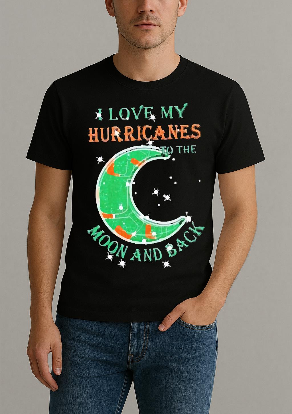 Official I Love My Miami Hurricanes To The Moon And Back Shirt by Bino Shirt – Custom Graphic T-Shirt