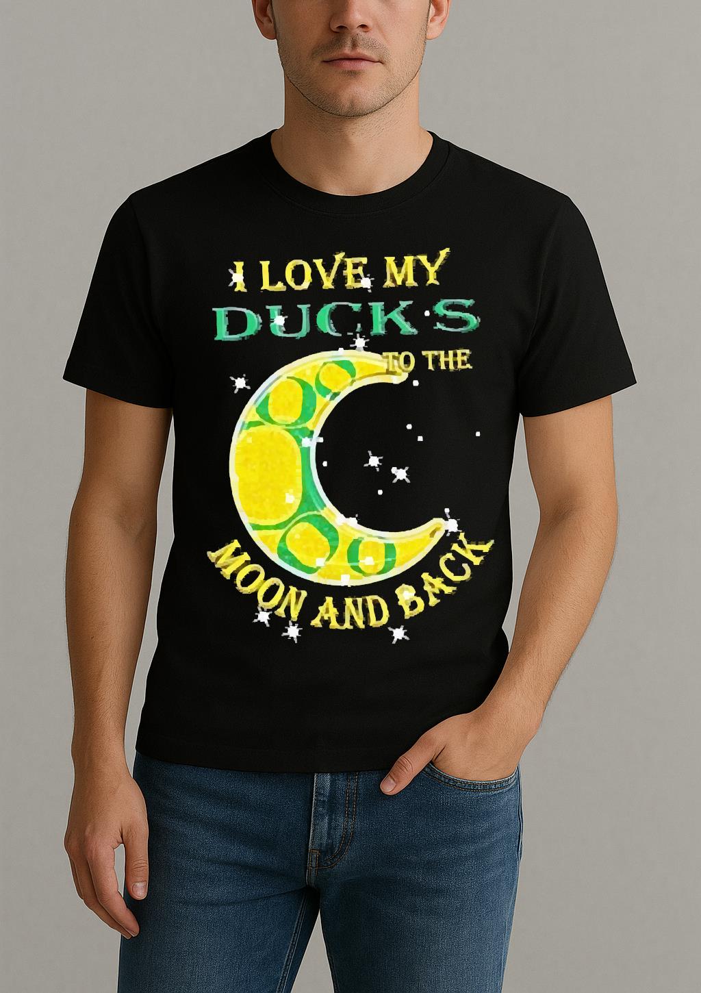 Official I Love My Oregon Ducks To The Moon And Back Shirt by Bino Shirt – Custom Graphic T-Shirt