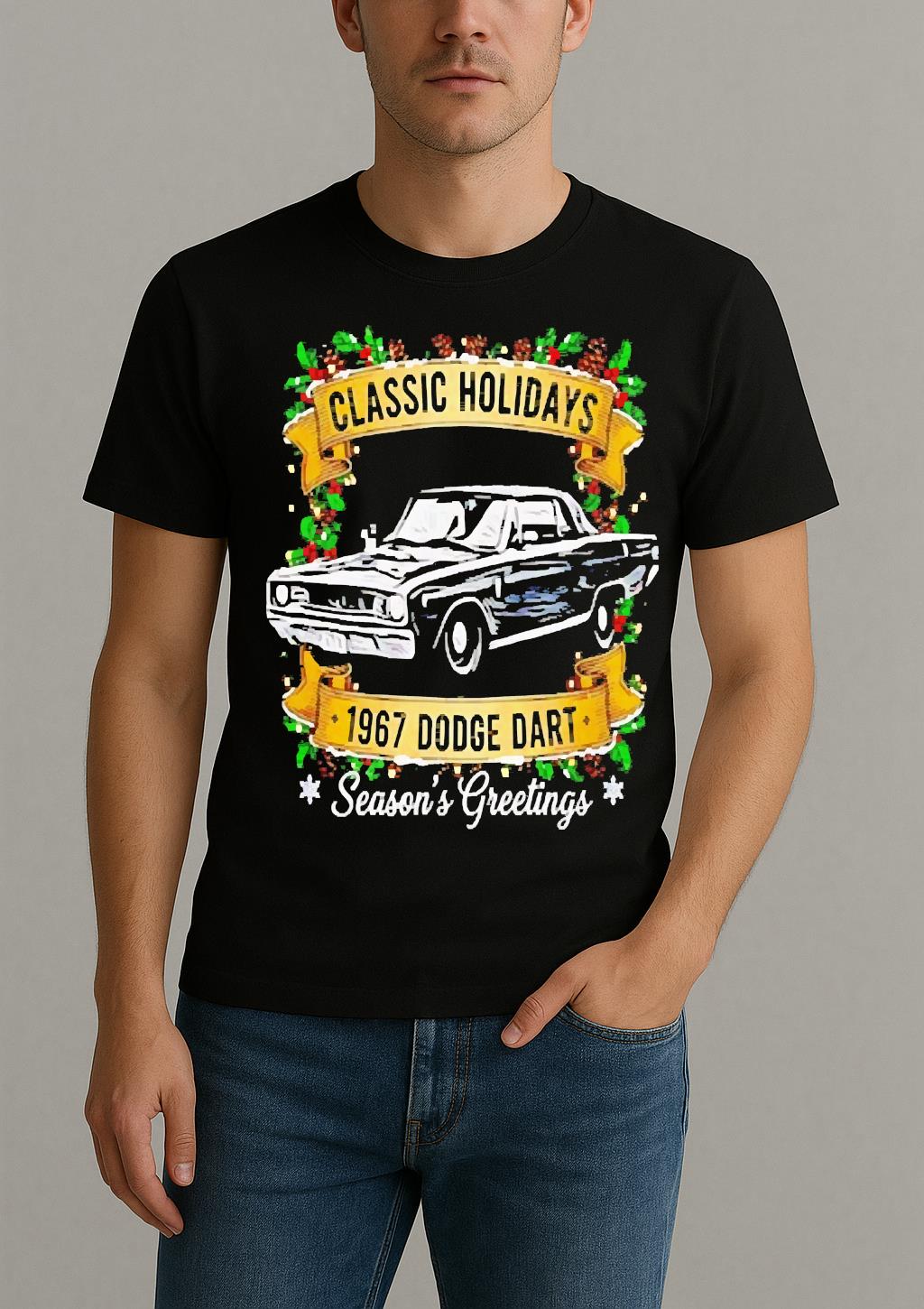 Officials Classic Holidays The 1967 Dodge Dart Cheer Seasons Greetings Premium Shirt by Bino Shirt – Custom Graphic T-Shirt