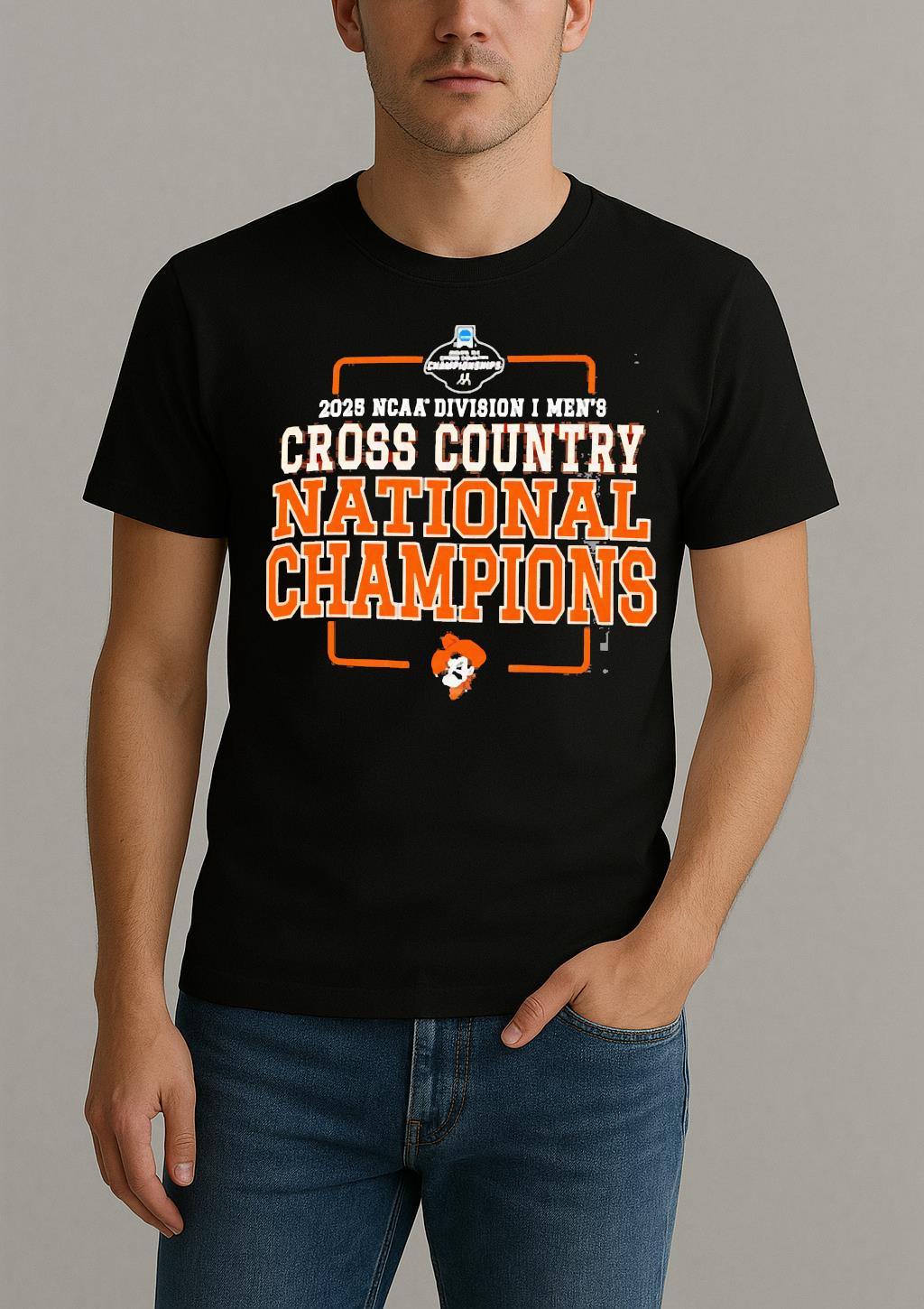 Oklahoma State Cowboys 2025 Ncaa D1 Mens Cross Country National Champions Premium Shirt by Bino Shirt – Custom Graphic T-Shirt