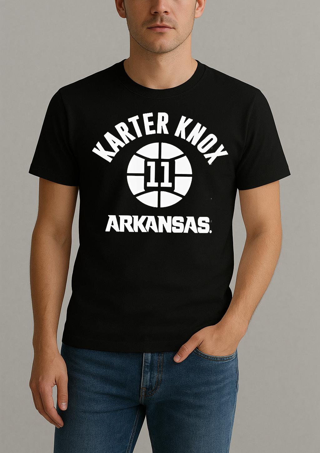 Premium Karter Knox Arkansas Razorbacks Nba Name Number Ball T Shirts Sweater Hoodie by Bino Shirt – Custom Graphic T-Shirt
