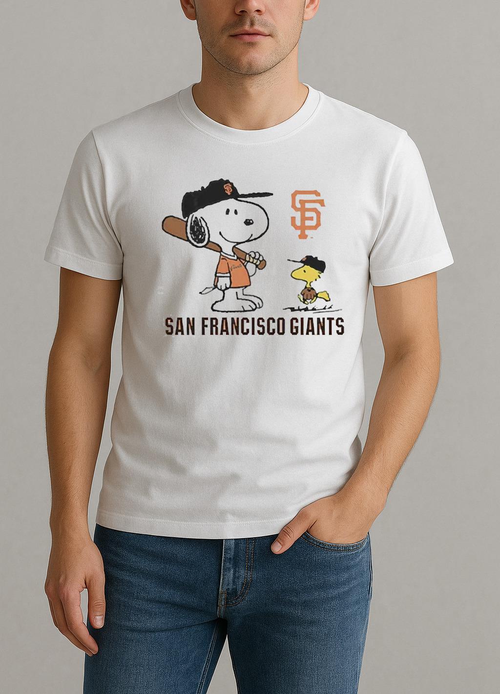 Premium Peanuts Snoopy San Francisco Giants Baseball Shirt by Bino Shirt – Custom Graphic T-Shirt