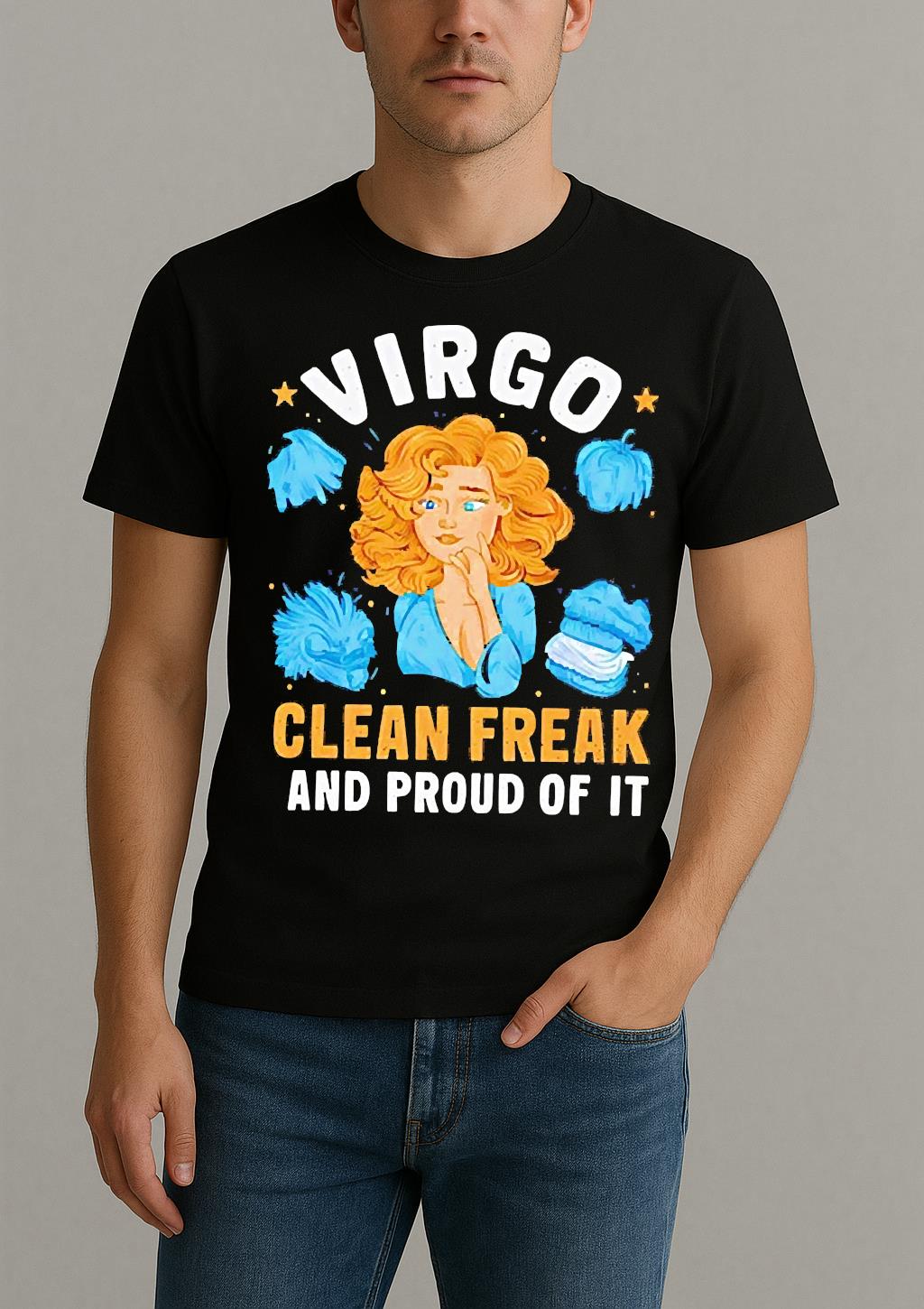 Premium Virgo Clean Freak Nad Proud Of It T Shirts Sweater Hoodie by Bino Shirt – Custom Graphic T-Shirt