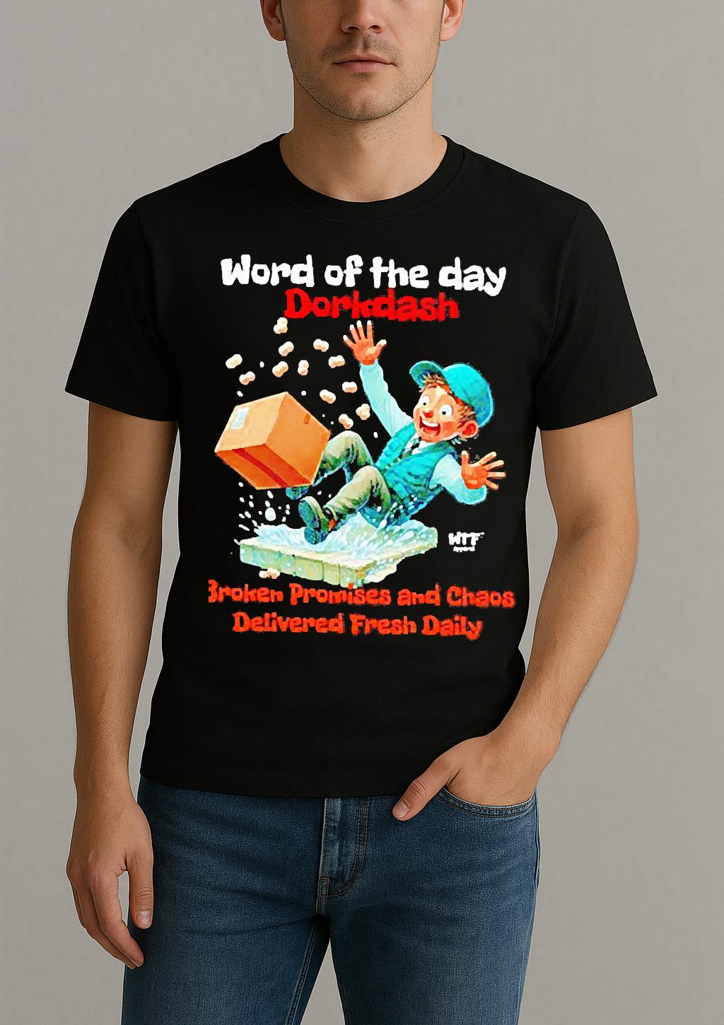 Premium Word Of The Day Dorkdash Broken Promises And Chaos Delivered Fresh Daily T Shirts Sweater Hoodie by Bino Shirt – Custom Graphic T-Shirt