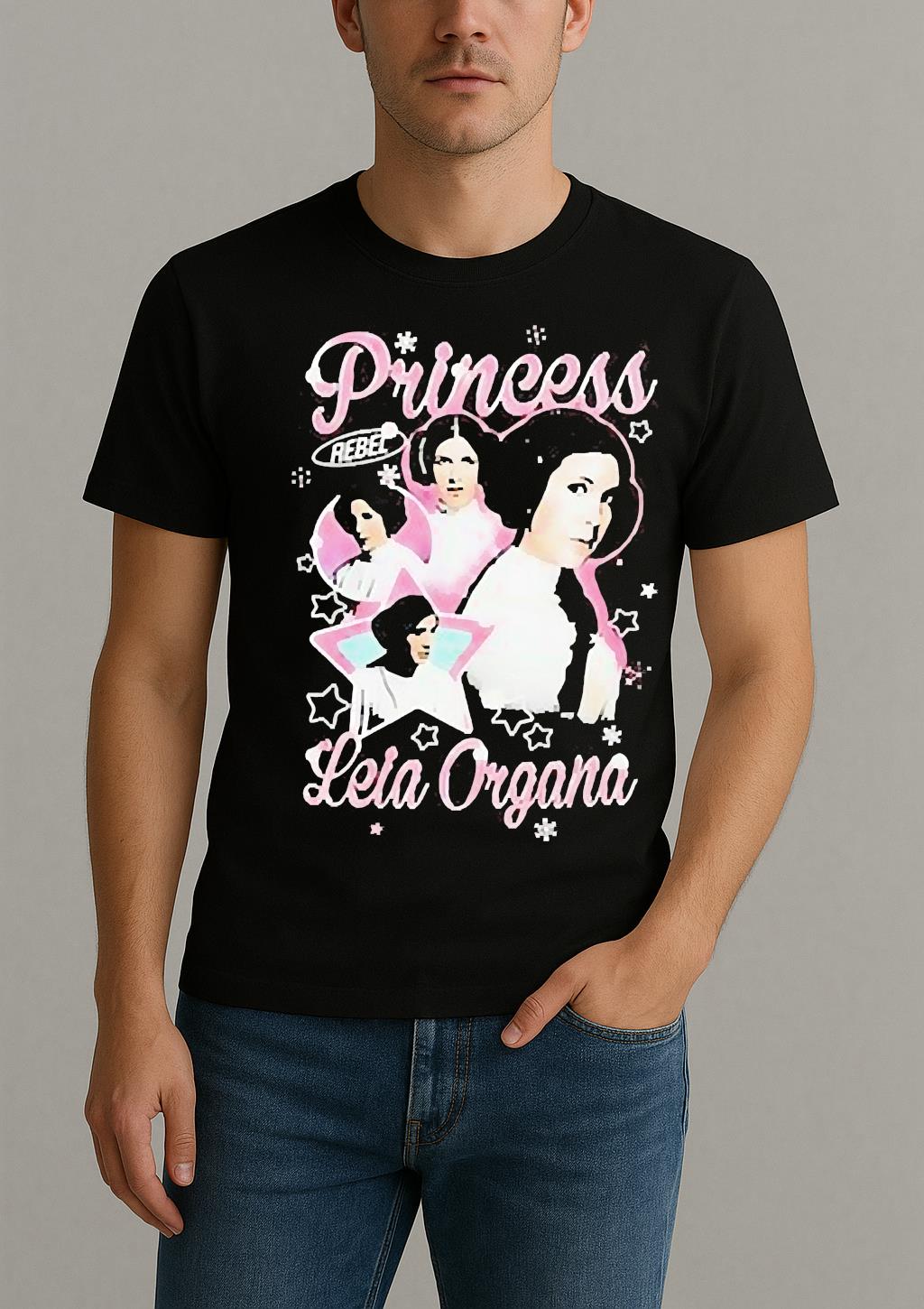 Princess Leia Organa Rebel Star Snow Graphic Shirt by Bino Shirt – Custom Graphic T-Shirt