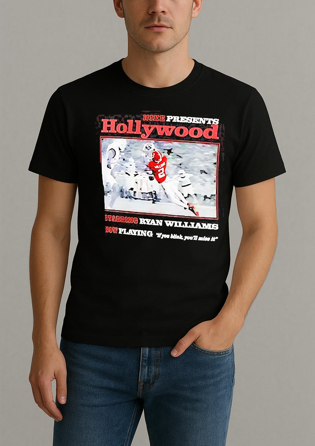 Ryan Williams Alabama Crimson Tide Hollywood Shirt by Bino Shirt – Custom Graphic T-Shirt