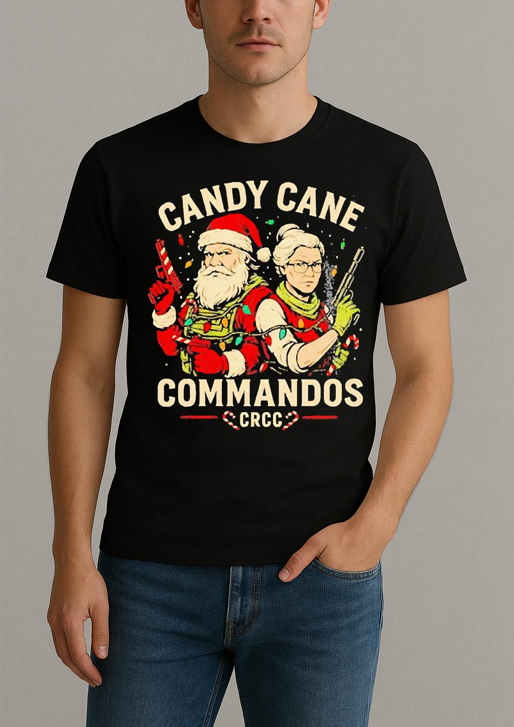 Santa Candy Cane Commandos Christmas Premium Shirt by Bino Shirt – Custom Graphic T-Shirt