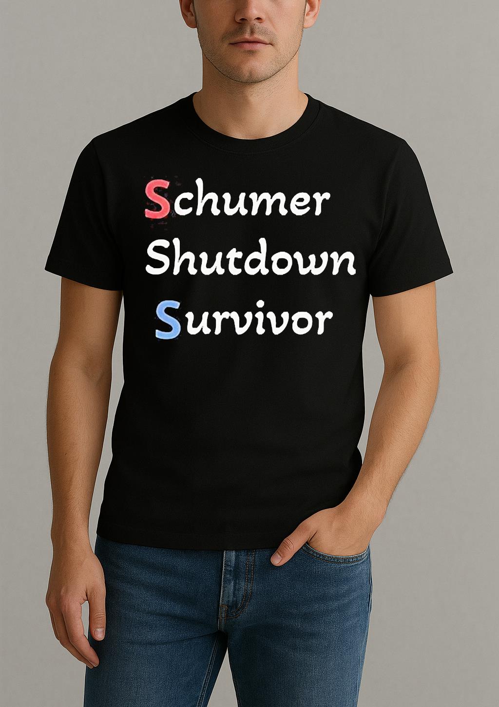 Schumer Shutdown Survivor Shirt by Bino Shirt – Custom Graphic T-Shirt