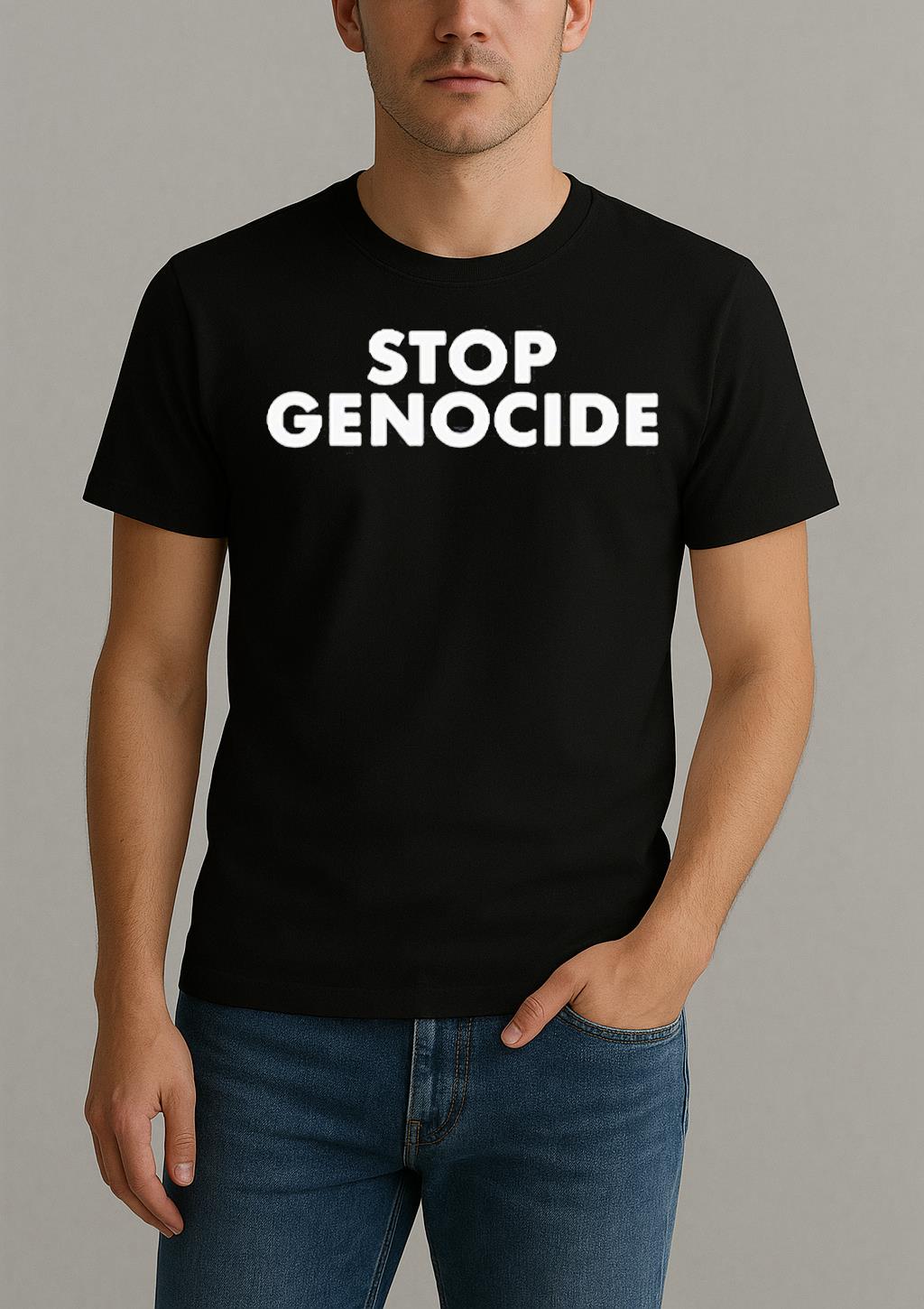 Stop Genocide Shirt by Bino Shirt – Custom Graphic T-Shirt