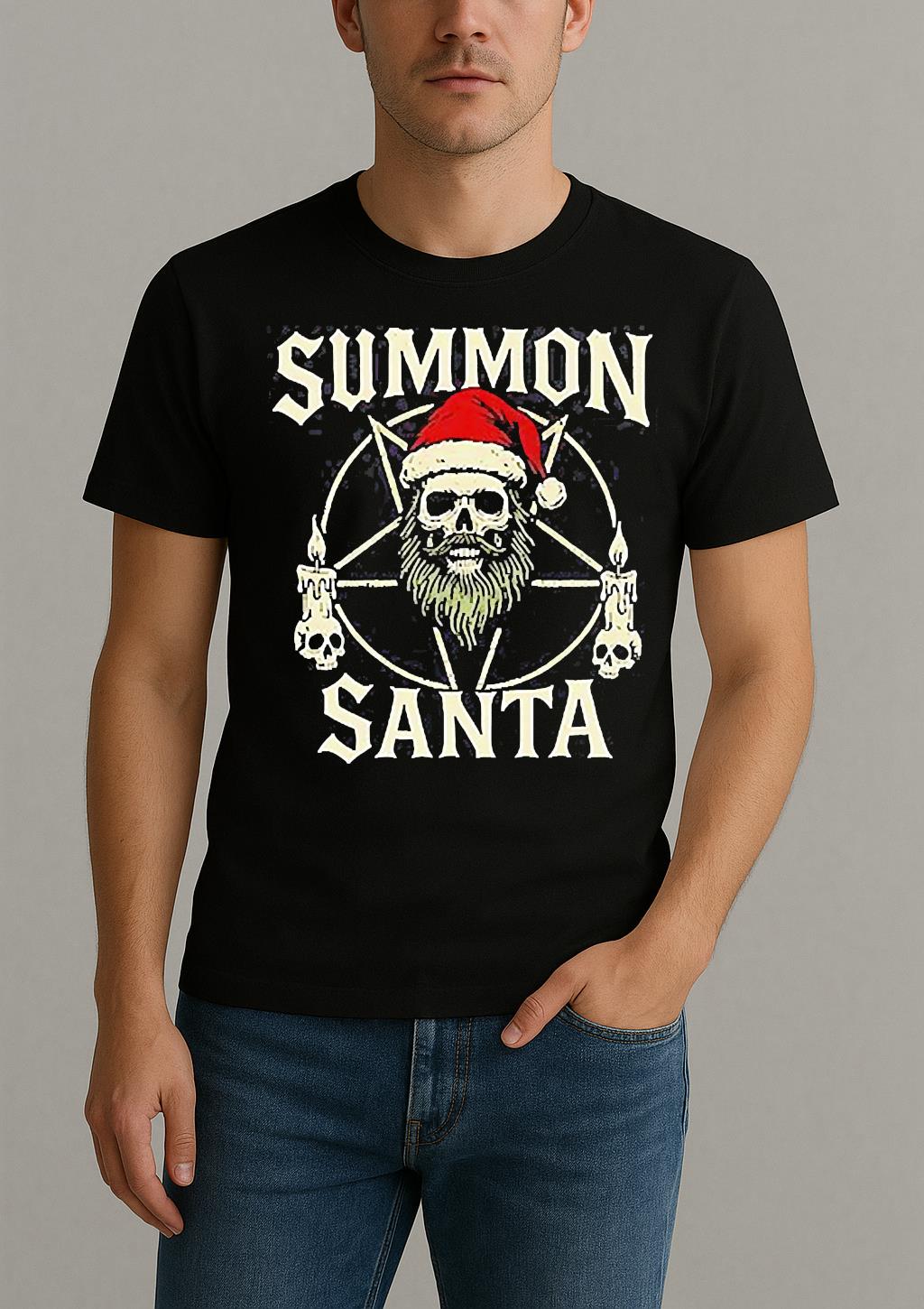 Summon Santa Goth Christmas 2025 Shirt by Bino Shirt – Custom Graphic T-Shirt