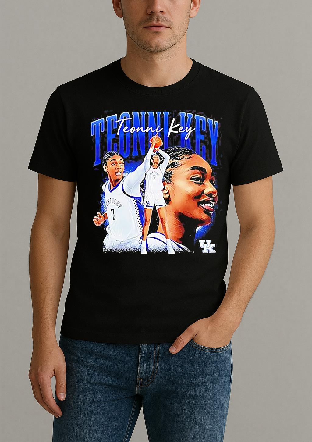Teonni Key Kentucky Womens Basketball Collage Shirt by Bino Shirt – Custom Graphic T-Shirt