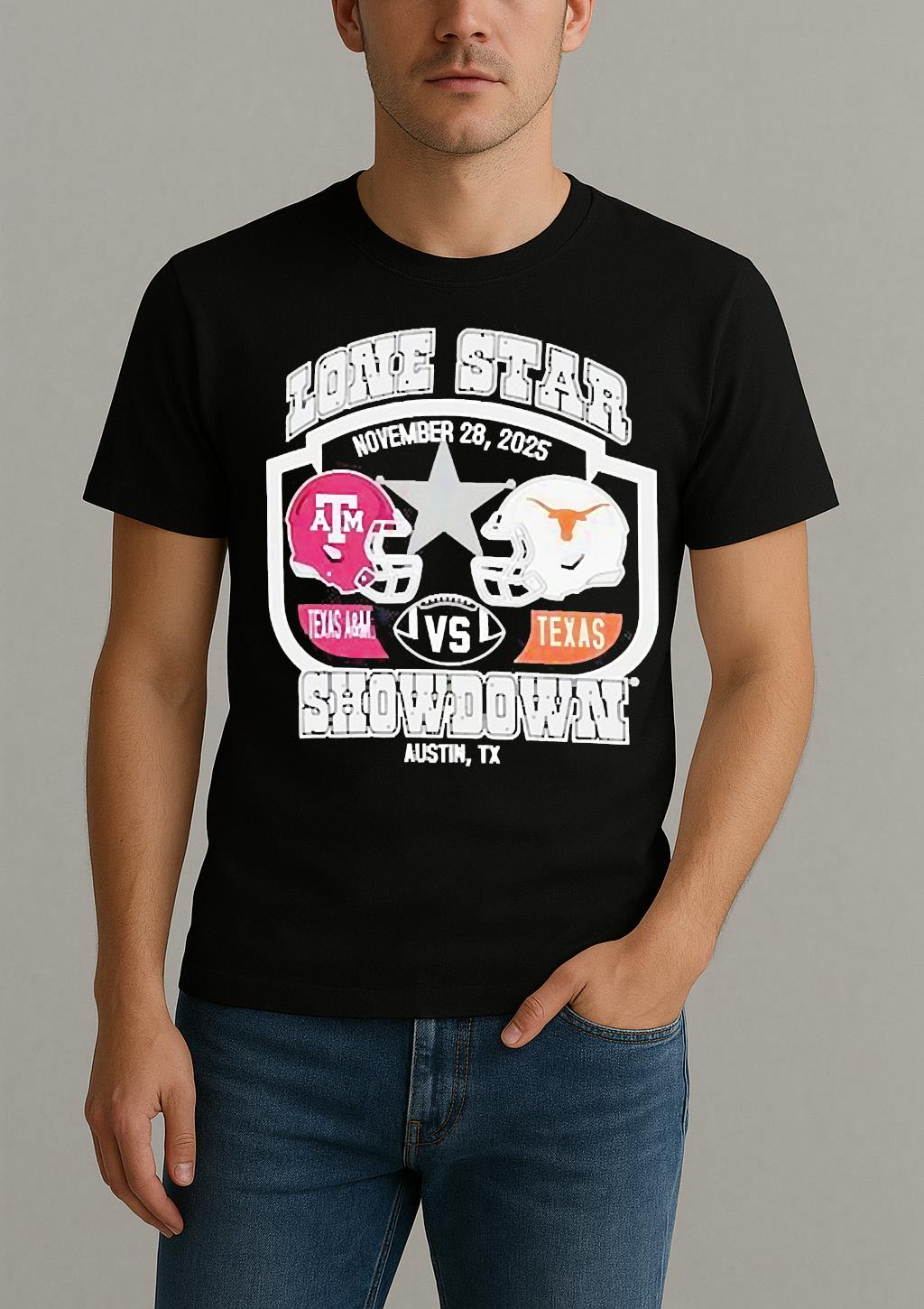 Texas Longhorns Vs Texas Aampm Aggies Lone Star Showdown Austin Tx Shirt by Bino Shirt – Custom Graphic T-Shirt