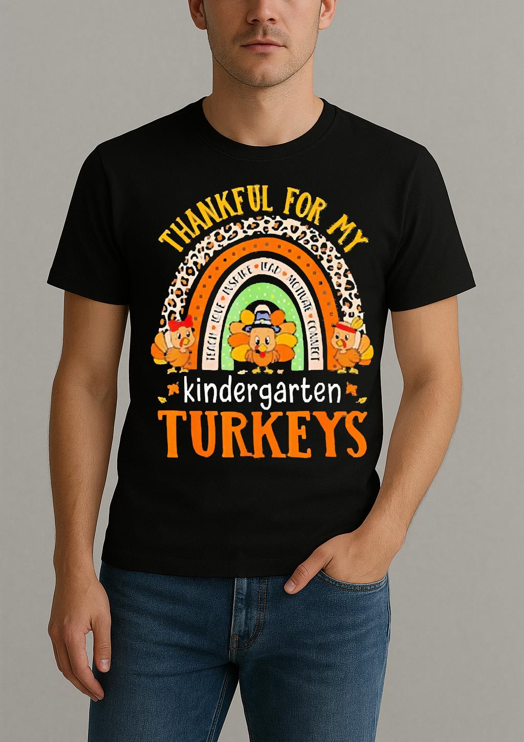 Thankful For My Kindergarten Turkeys Premium Shirt by Bino Shirt – Custom Graphic T-Shirt