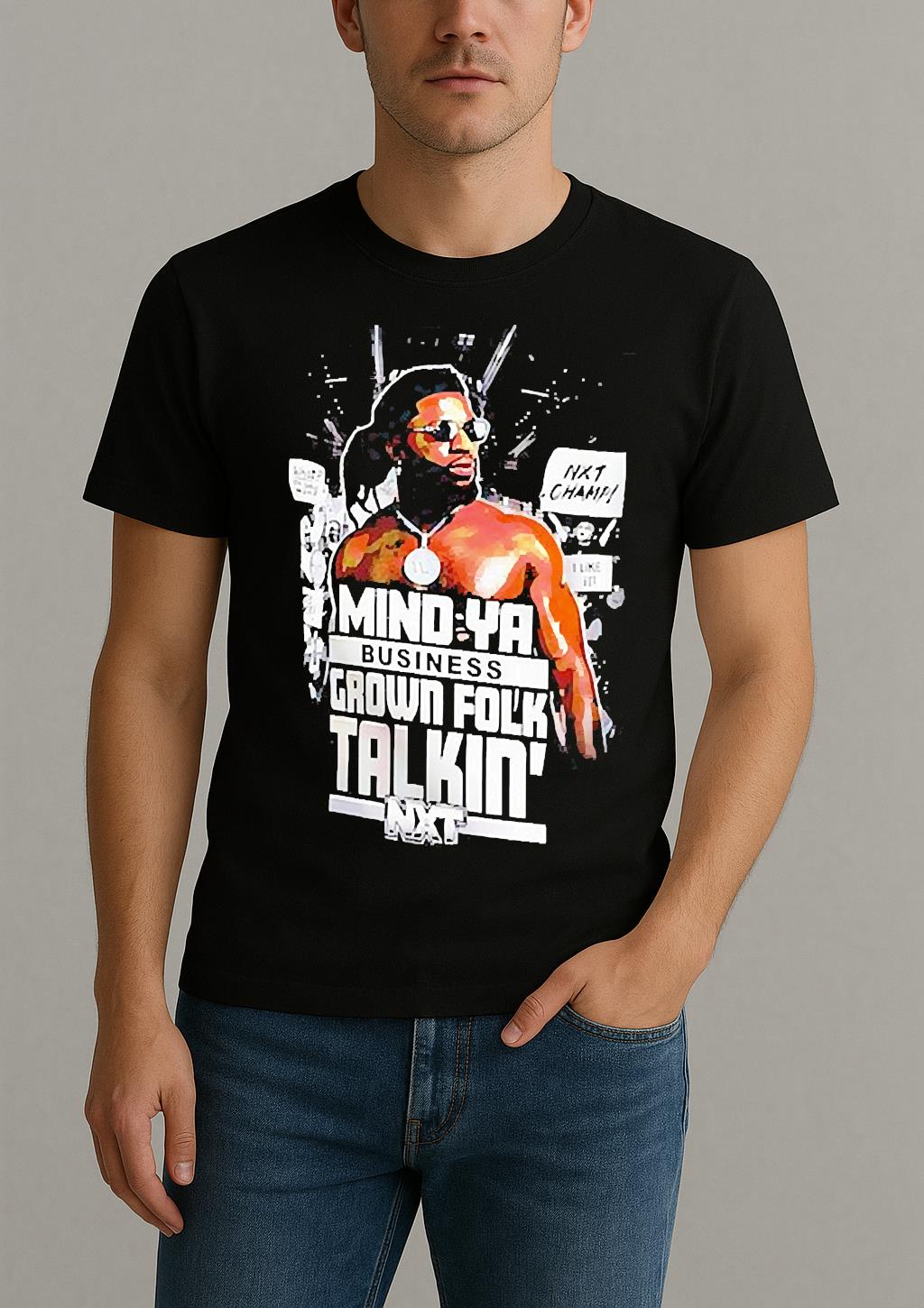 Trick Williams Mind Ya Business Grown Folk Talkin Shirt by Bino Shirt – Custom Graphic T-Shirt