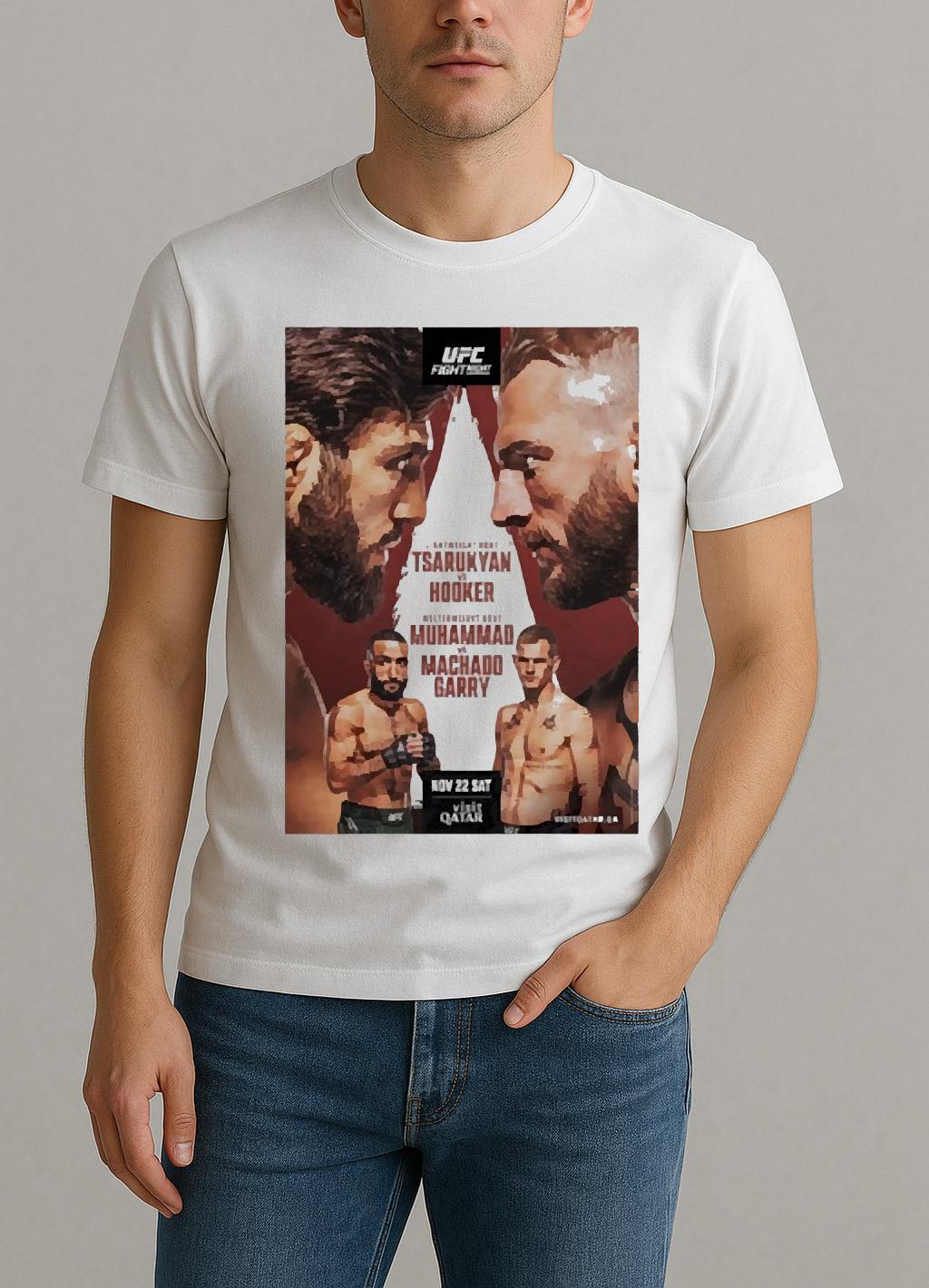 Ufc Fight Night Tsarukyan Vs Hooker Autographed Event Premium Shirt by Bino Shirt – Custom Graphic T-Shirt