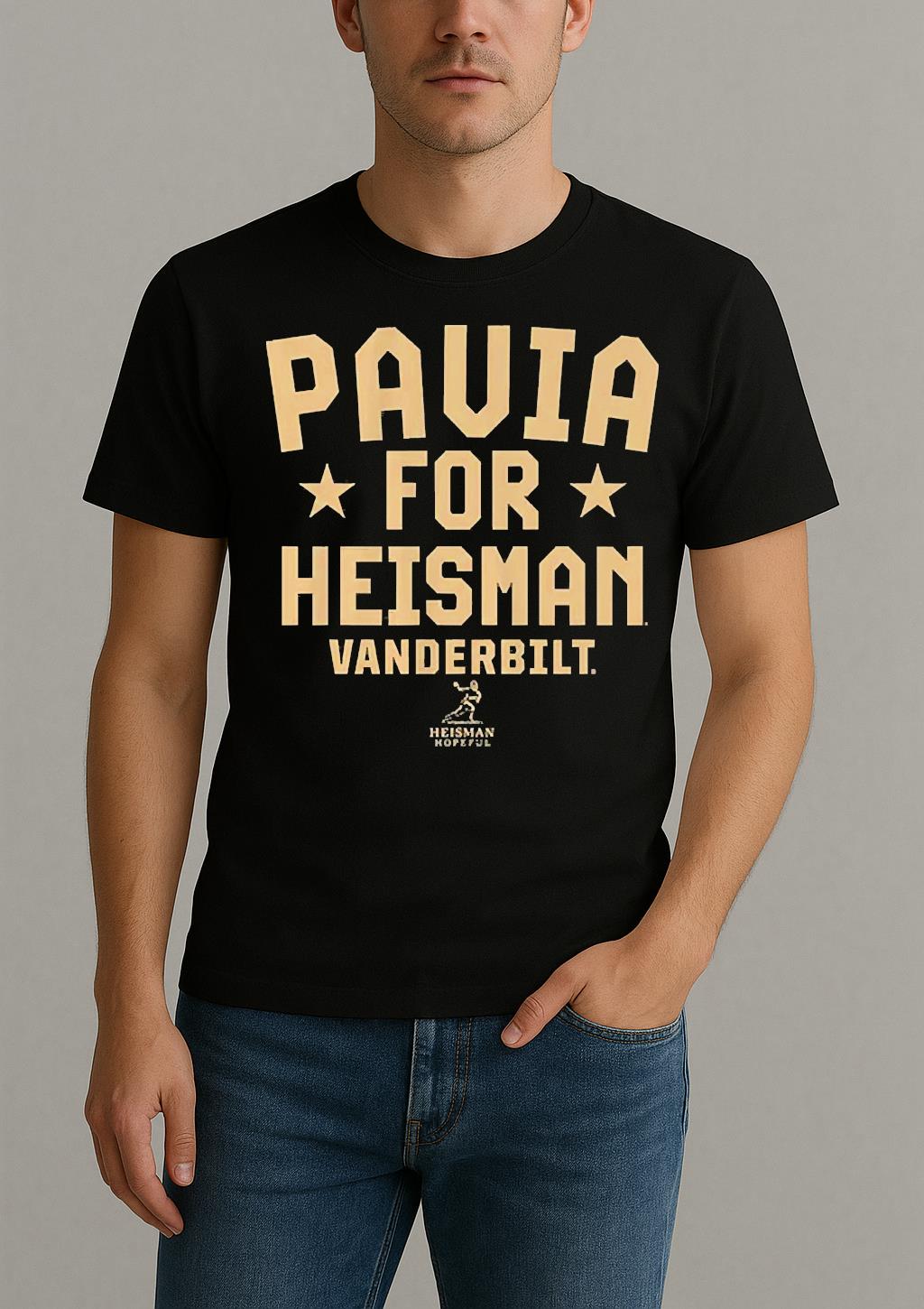 Vanderbilt Diego Pavia For Heisman Shirt Vanderbilt Commodores Football Tees by Bino Shirt – Custom Graphic T-Shirt