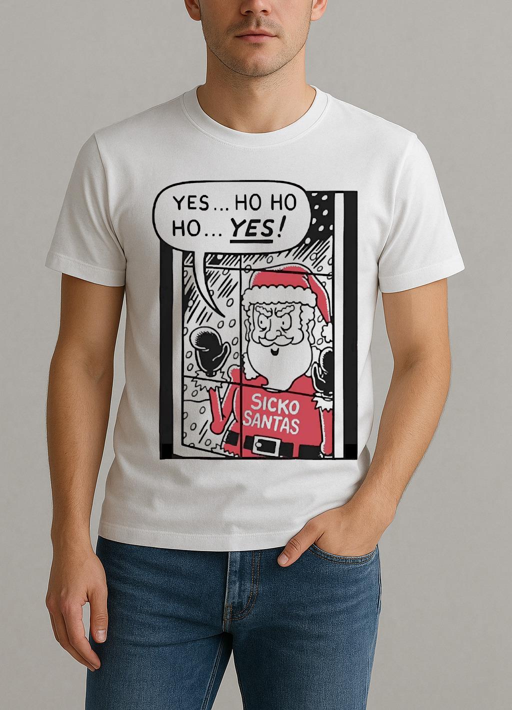 Yes Ho Ho Ho Santa Sickos Christmas Premium Shirt by Bino Shirt – Custom Graphic T-Shirt