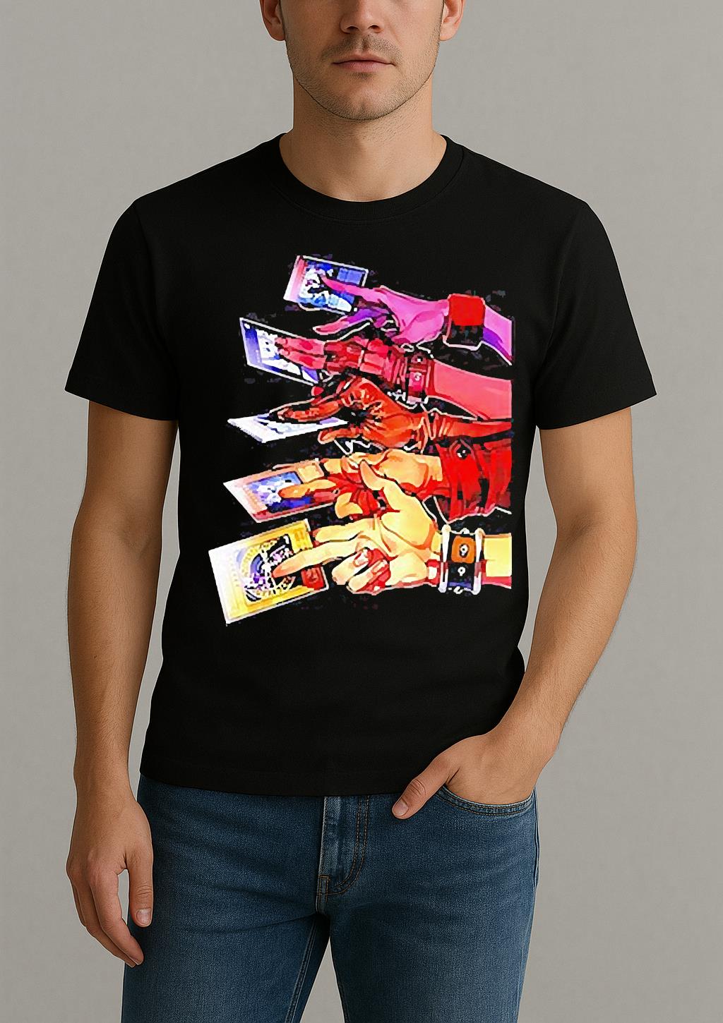 Yu Gi Oh Pio Pio Cards Hand Shirt by Bino Shirt – Custom Graphic T-Shirt