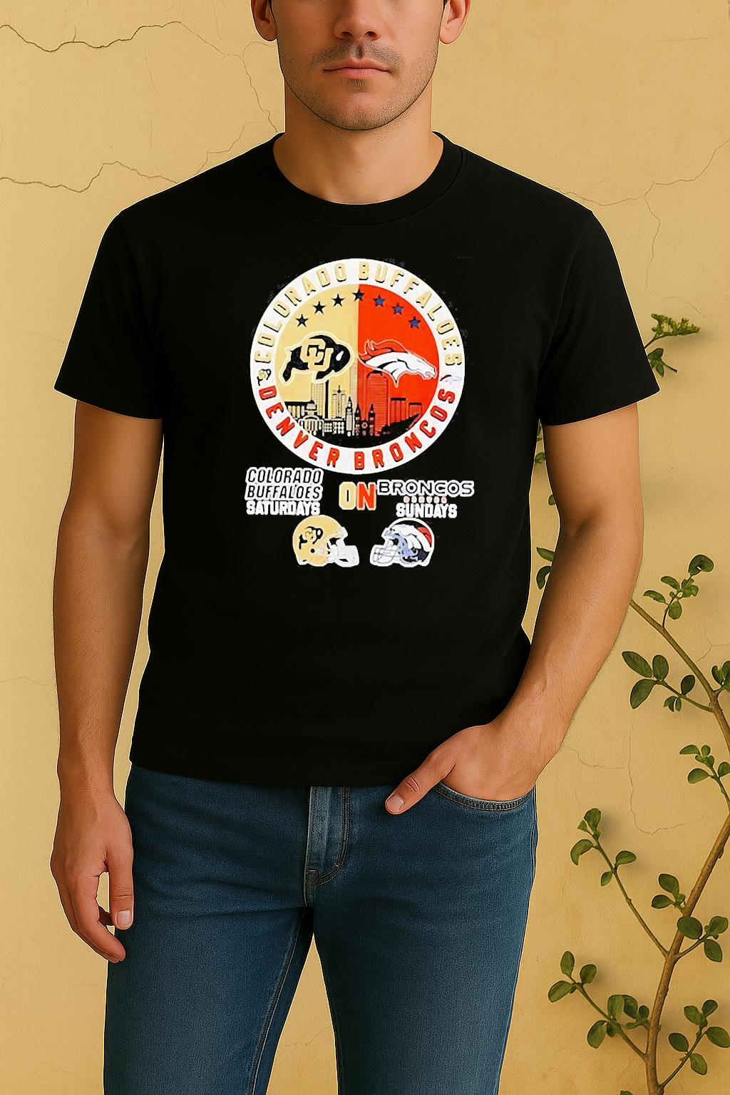 Colorado Buffaloes On Saturdays And Broncos On Sundays Shirt by Bino Shirt – Custom Graphic T-Shirt