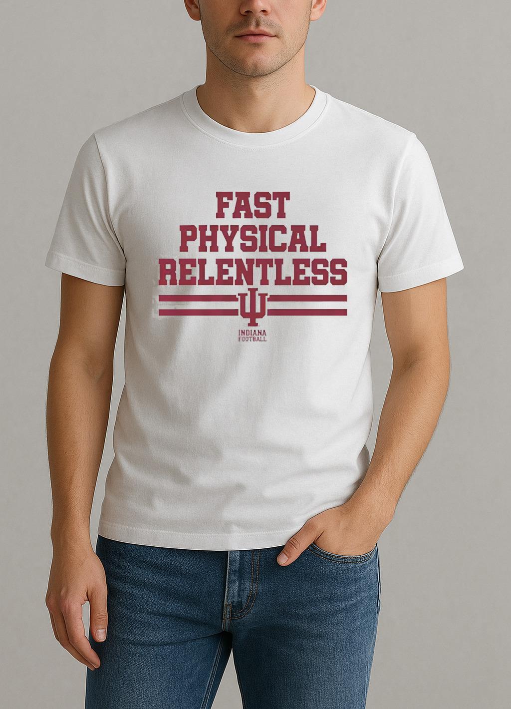 Indiana Fast Physical Relentless Shirt by Bino Shirt – Custom Graphic T-Shirt