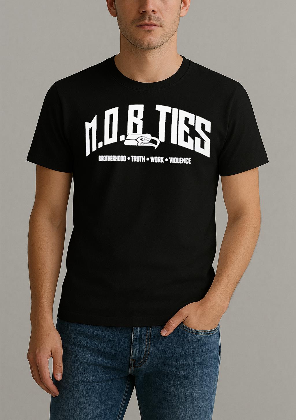 Mob Ties Brotherhood Truth Work Violence Seahawks Shirt by Bino Shirt – Custom Graphic T-Shirt