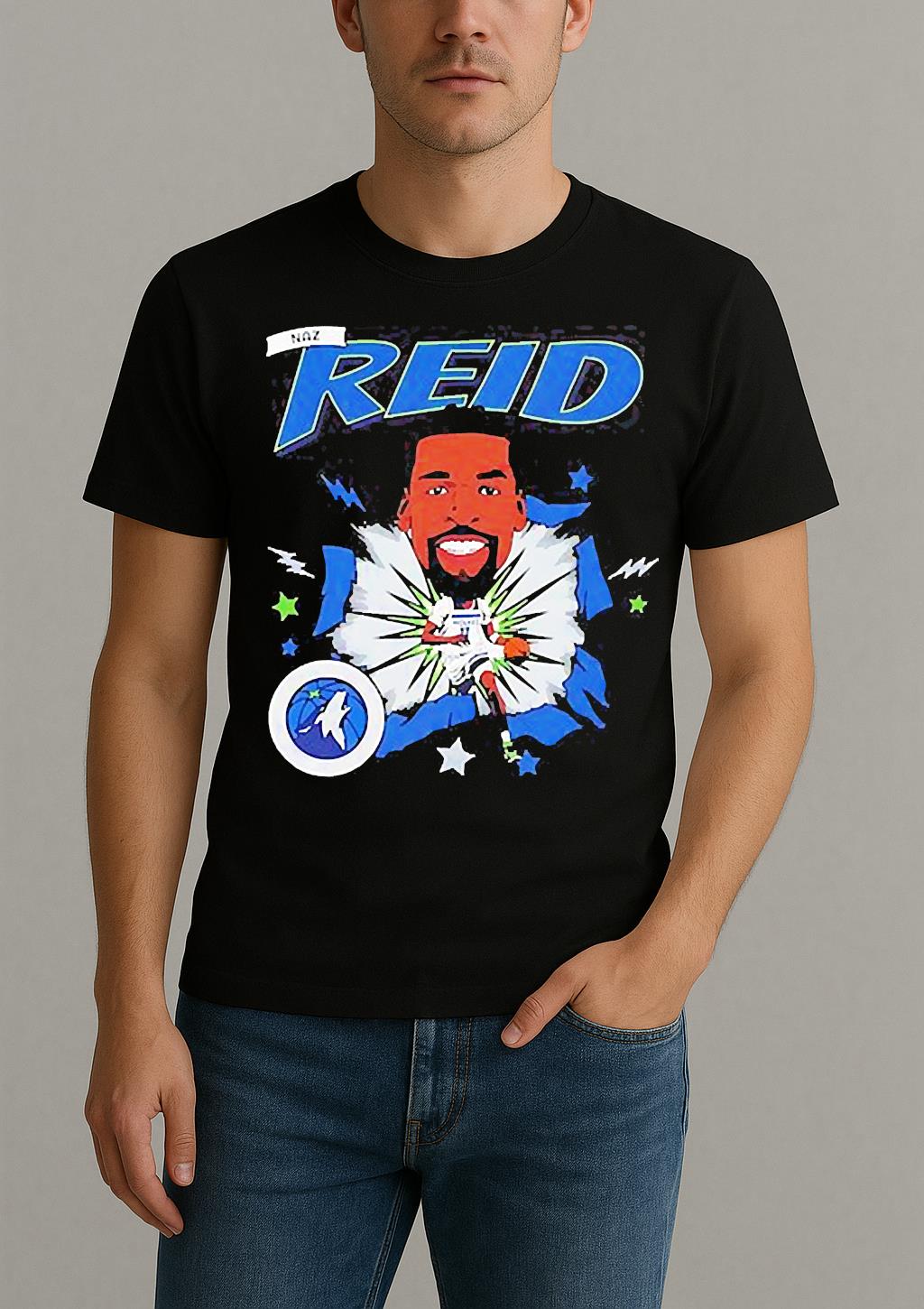 Naz Reid Minnesota Timberwolves Caricature 25 Shirt by Bino Shirt – Custom Graphic T-Shirt