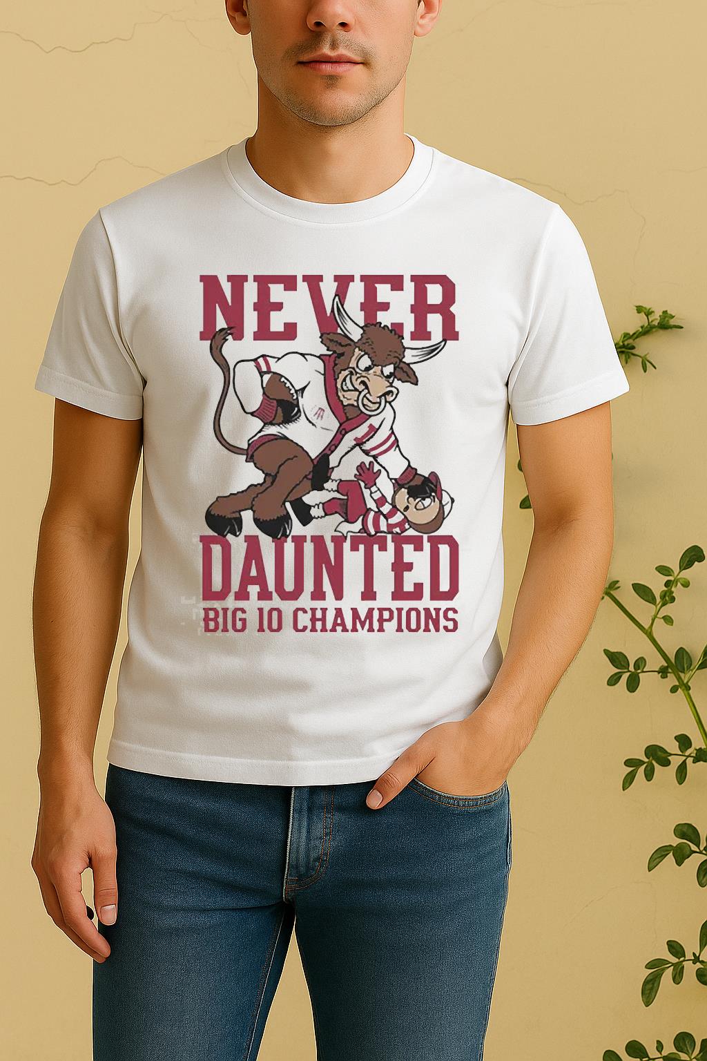 Never Daunted Big 10 Indiana Champions Shirt by Bino Shirt – Custom Graphic T-Shirt
