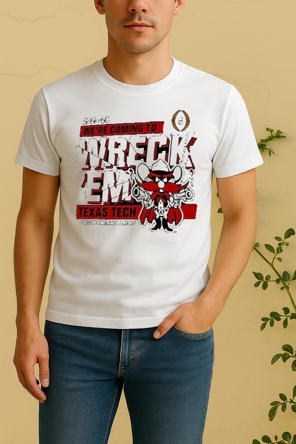 Official Texas Tech Red Raiders 2025 2026 Cfp Were Coming To Wreckem Shatter Shirt by Bino Shirt – Custom Graphic T-Shirt