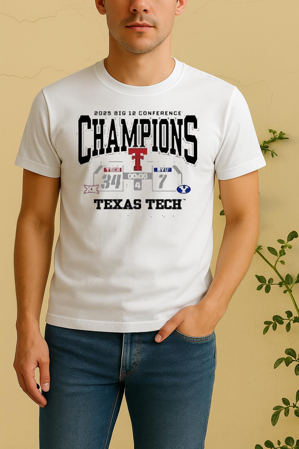 Official Texas Tech Red Raiders Vs Byu Cougars 2025 Big 12 Conference Champions Shirt by Bino Shirt – Custom Graphic T-Shirt