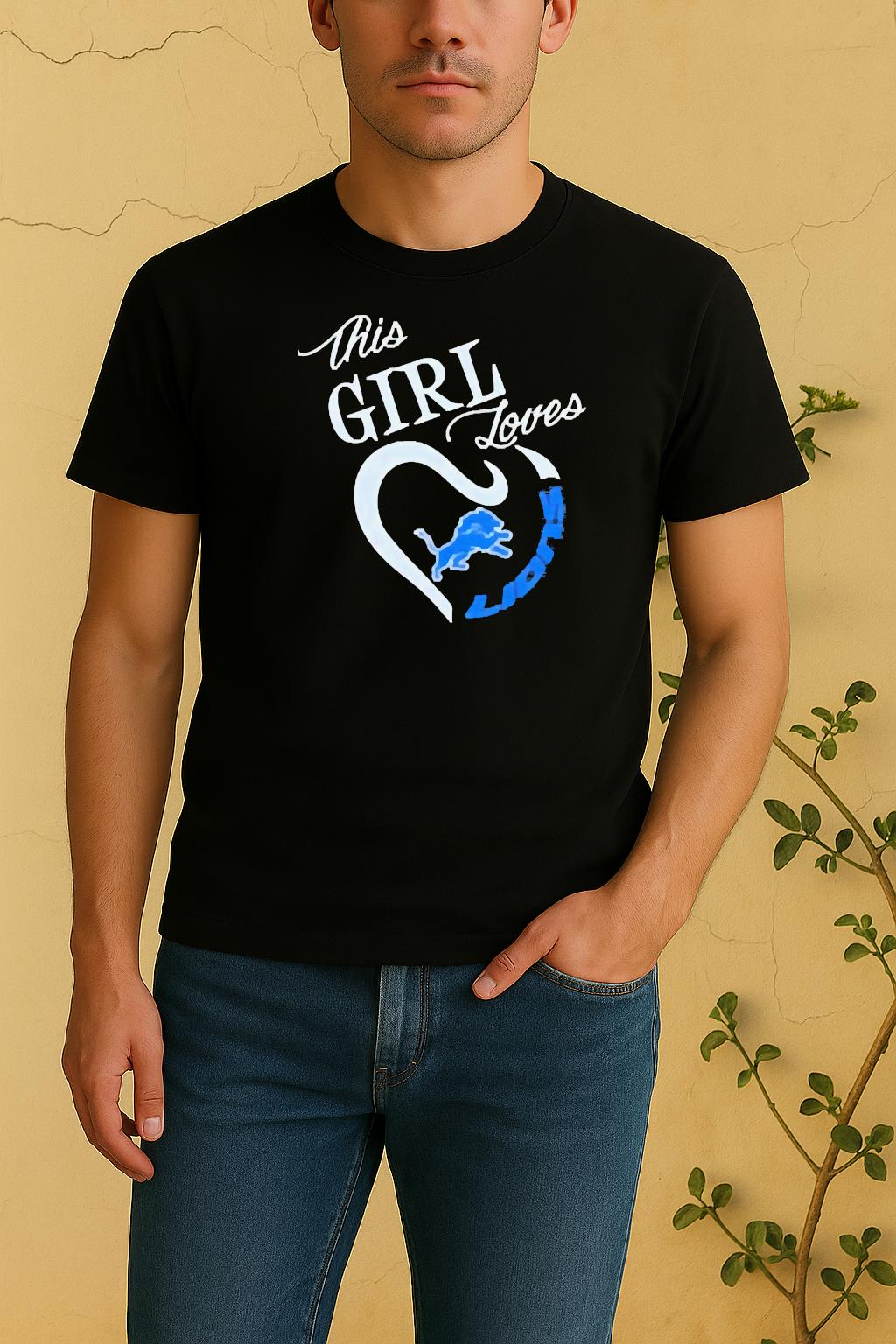 Official This Girl Loves Detroit Lions Shirt by Bino Shirt – Custom Graphic T-Shirt