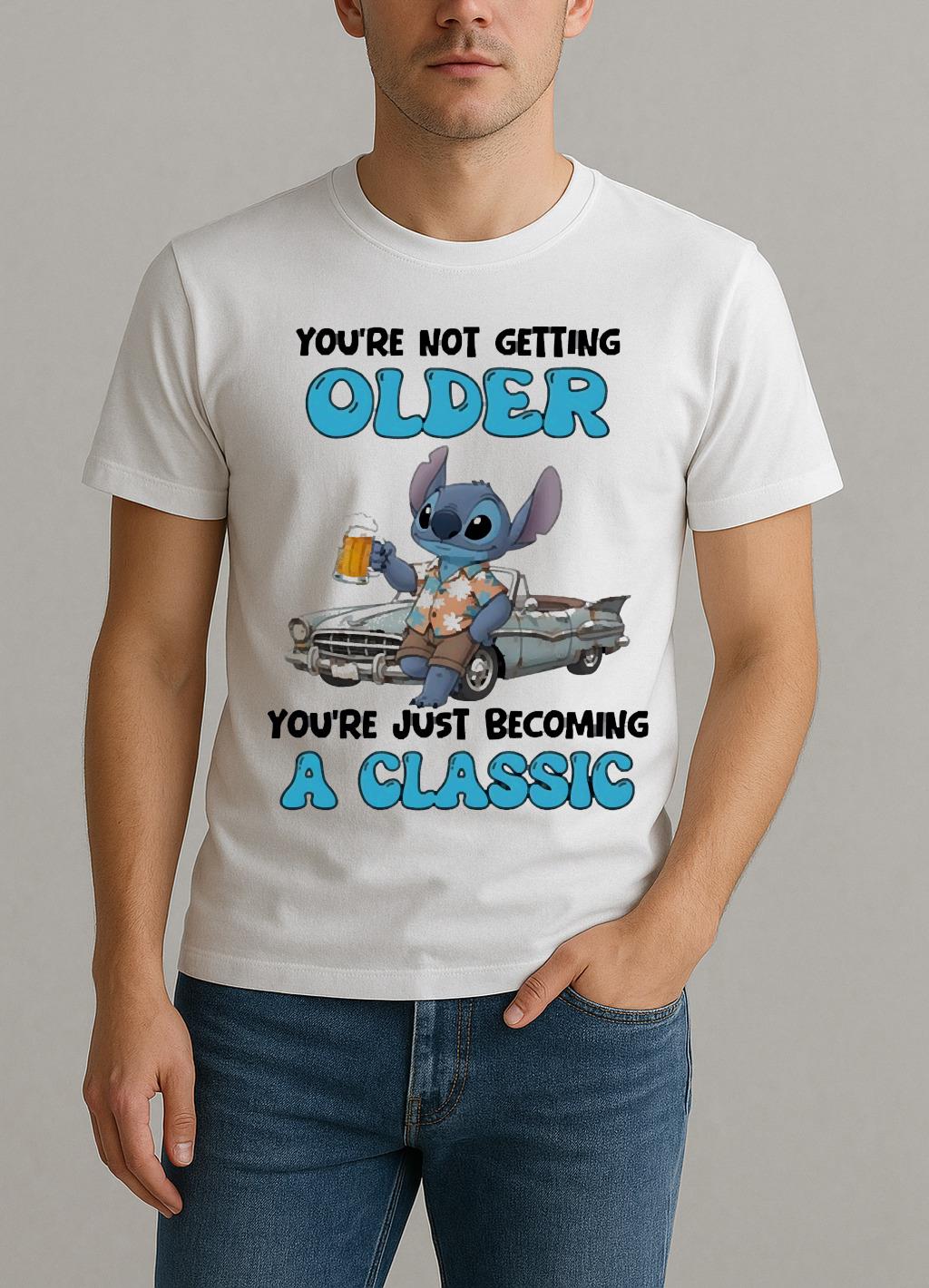 Officials Stitch Youre Not Getting Older Youre Just Becoming A Classic Circle Shirt by Bino Shirt – Custom Graphic T-Shirt