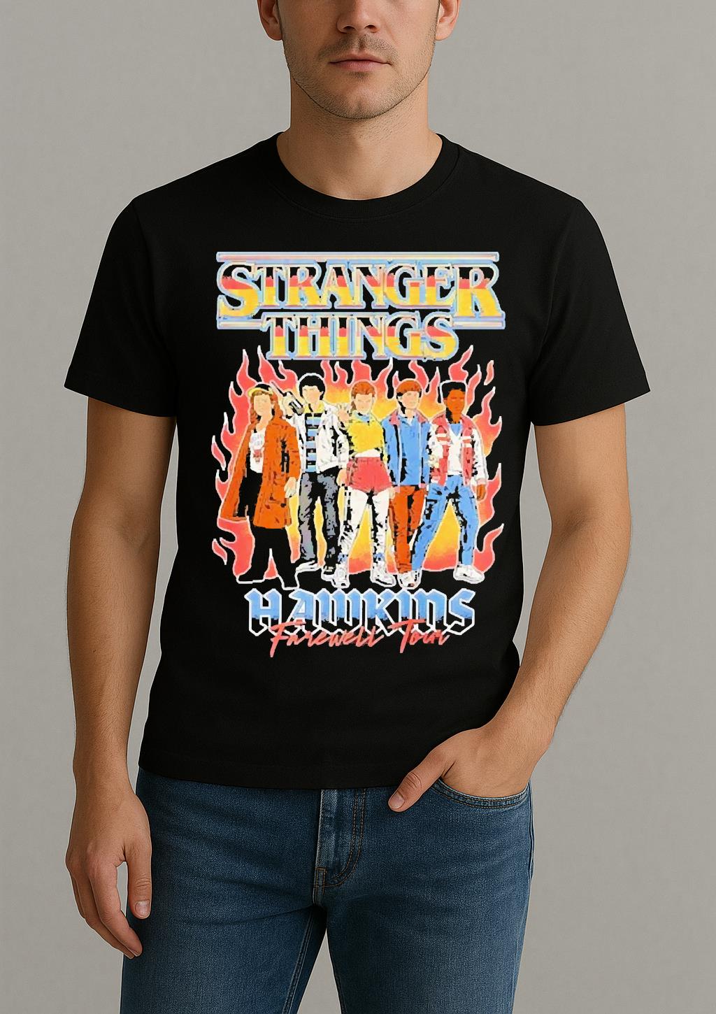 Officials Stranger Things Hawkins Farewell Tour Shirt by Bino Shirt – Custom Graphic T-Shirt
